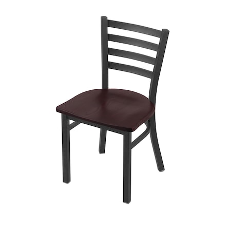 Holland Bar Stool Co 400 Jackie 18" Chair with Pewter Finish and Dark Cherry Oak Seat 40018PWDCOak